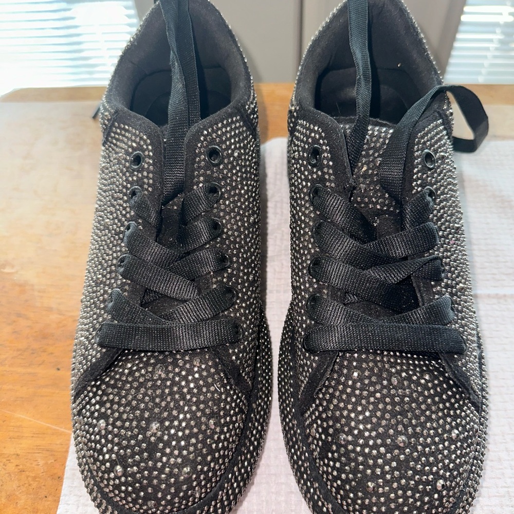 Black Studded Women's Sneakers
